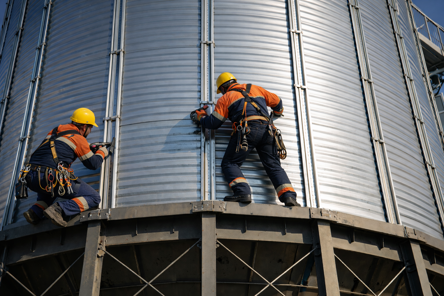 Фото робіт: Комплексний ремонт елеваторів, очищення та ремонт силосів